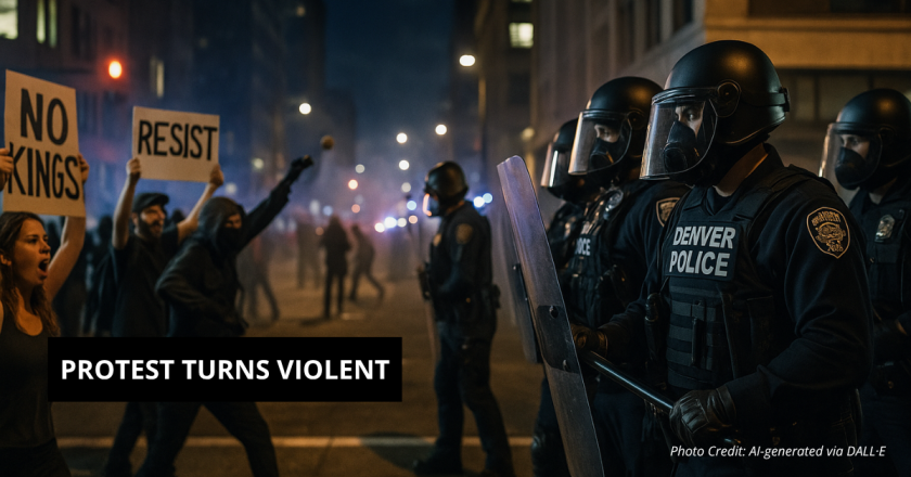 Rocks and Bottles Thrown: Denver Protest Turns Violent, Police Respond