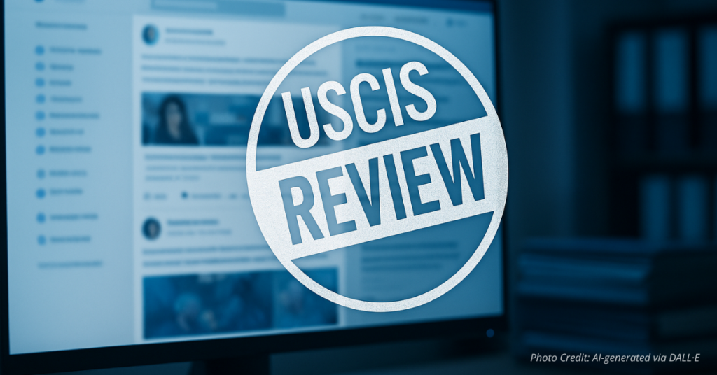 Immigration vetting through social media review
