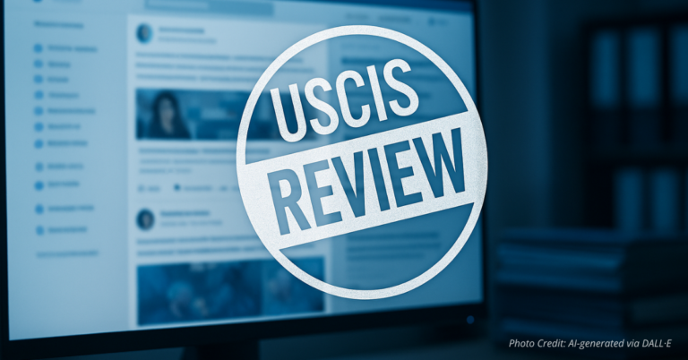 Immigration vetting through social media review