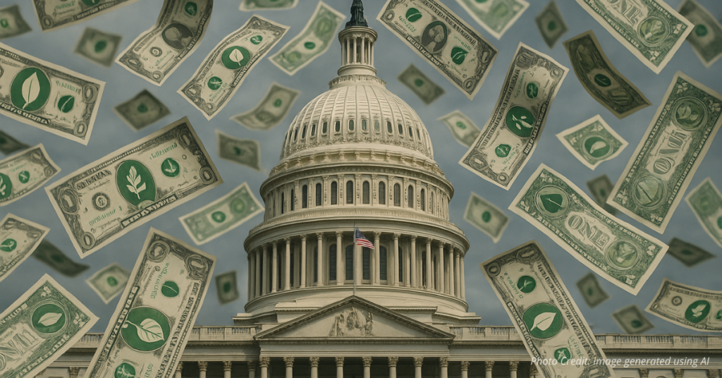 Capitol surrounded by billions in green lobbying cash