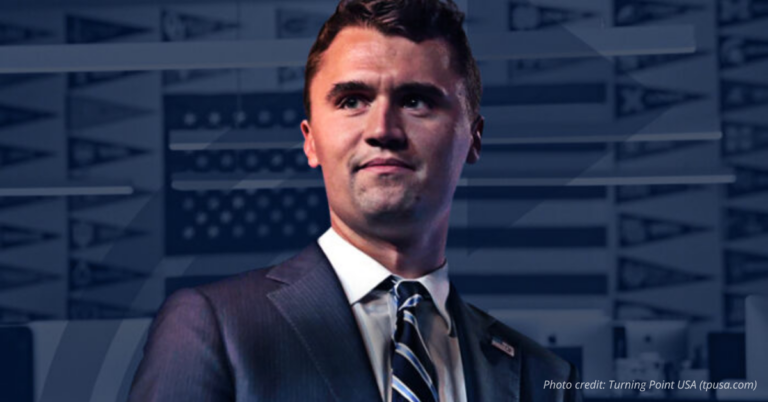 Charlie Kirk, founder of Turning Point USA, speaking at an event