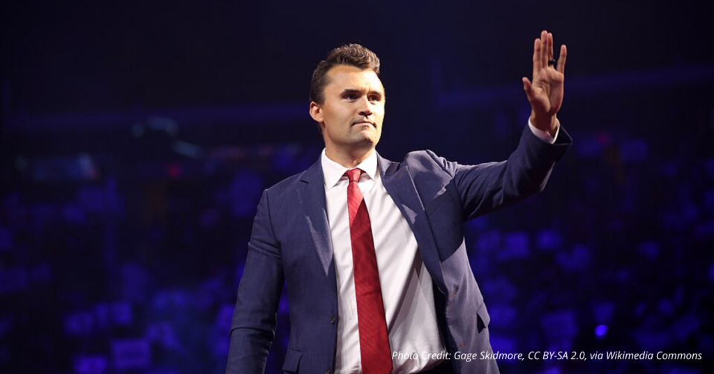 Charlie Kirk speaking at Arizona for Trump rally, August 2024