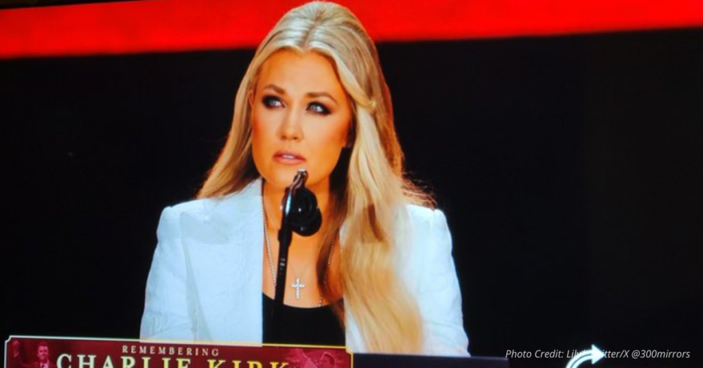 Erika Kirk speaks at memorial for Charlie Kirk