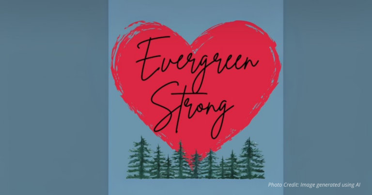 Evergreen Strong meme after the shooting
