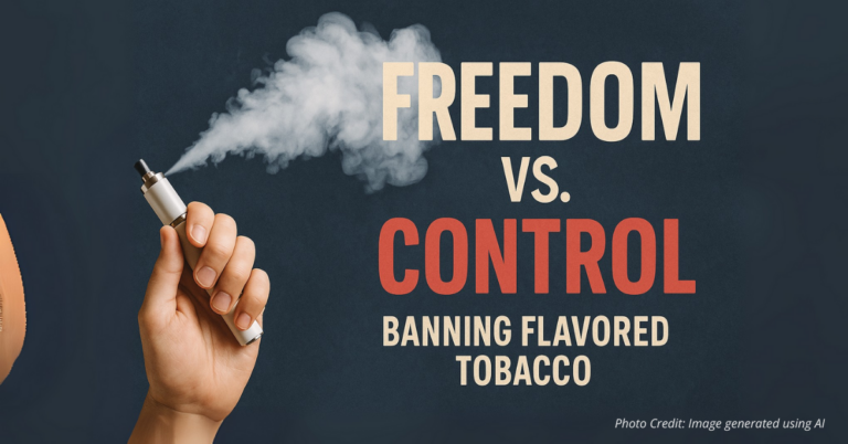 Adult choice clashing with government control over flavored tobacco