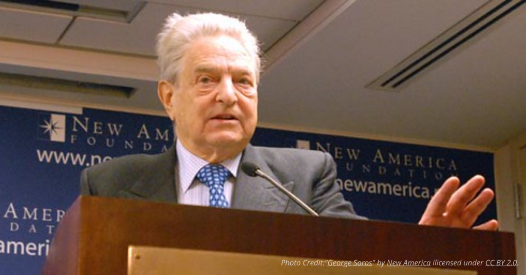 George Soros making a speech