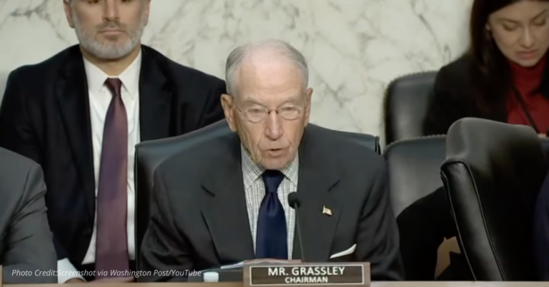 Sen. Chuck Grassley at Senate Judiciary hearing questioning FBI over Charlie Kirk investigation