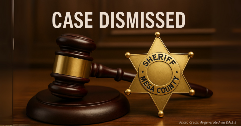 Judge’s gavel and sheriff badge symbolizing case dismissal