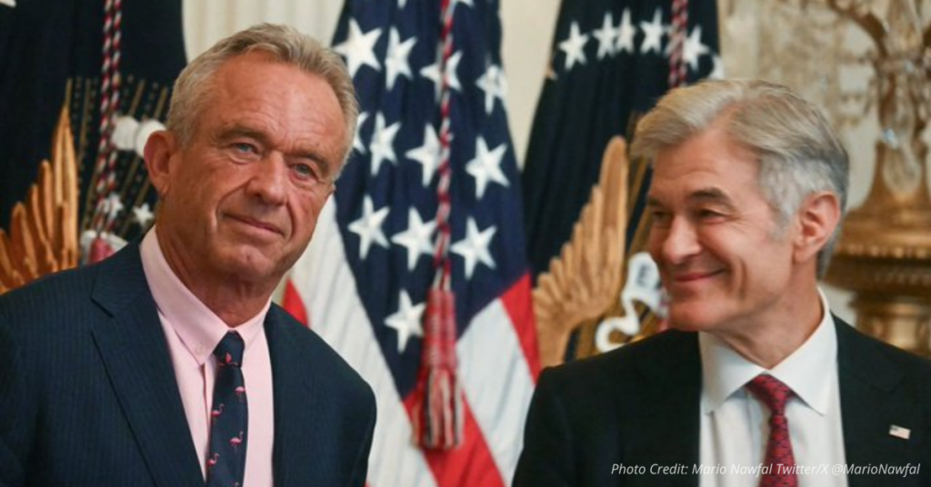Robert F. Kennedy Jr. and Dr. Mehmet Oz at the White House discussing rural health care reforms