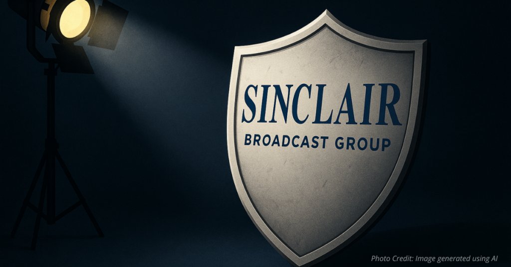 Sinclair shield deflects Hollywood spotlight symbolizing media pushback