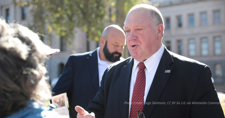Thomas Homan speaks with media at Border 911 press conference in Phoenix, January 2023