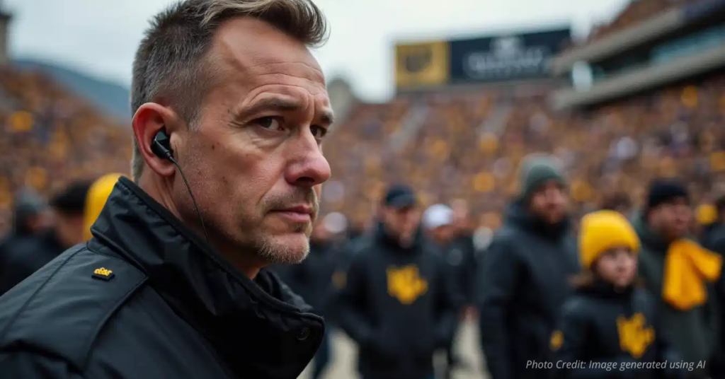 Plain-clothed security officer monitors fans entering CU football stadium.