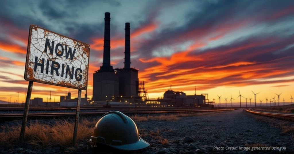 Pueblo’s Comanche power plant stands silent at sunset as Colorado shifts from coal to renewables.