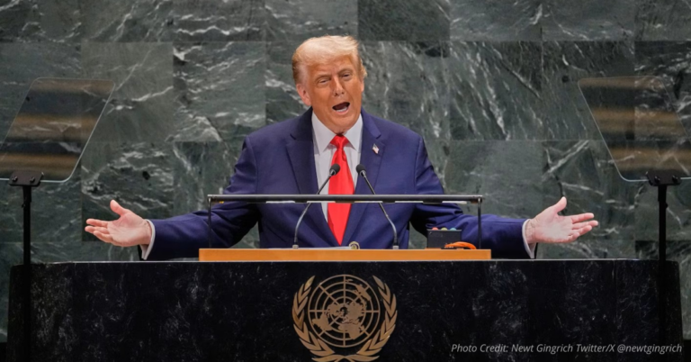 President Donald Trump speaks at the UN General Assembly, calling out global failures
