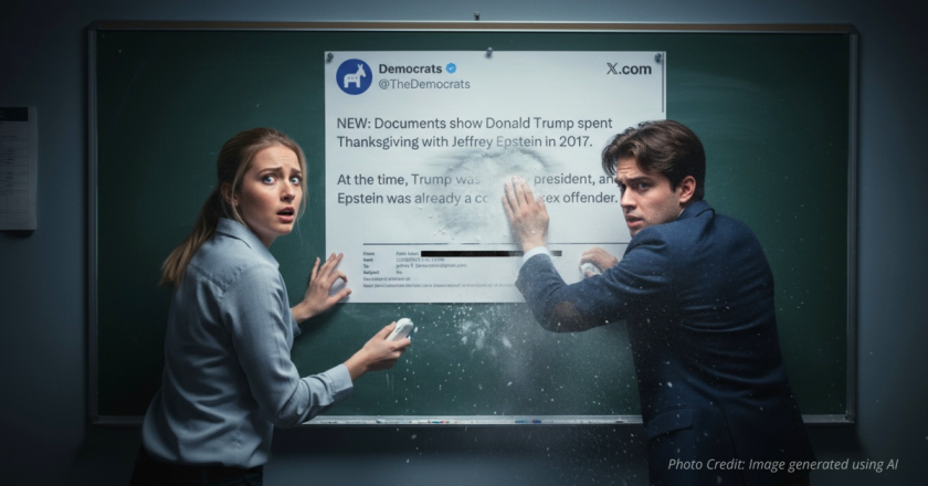 Democrats Claim Trump-Epstein Proof Then Delete Post After It Collapses