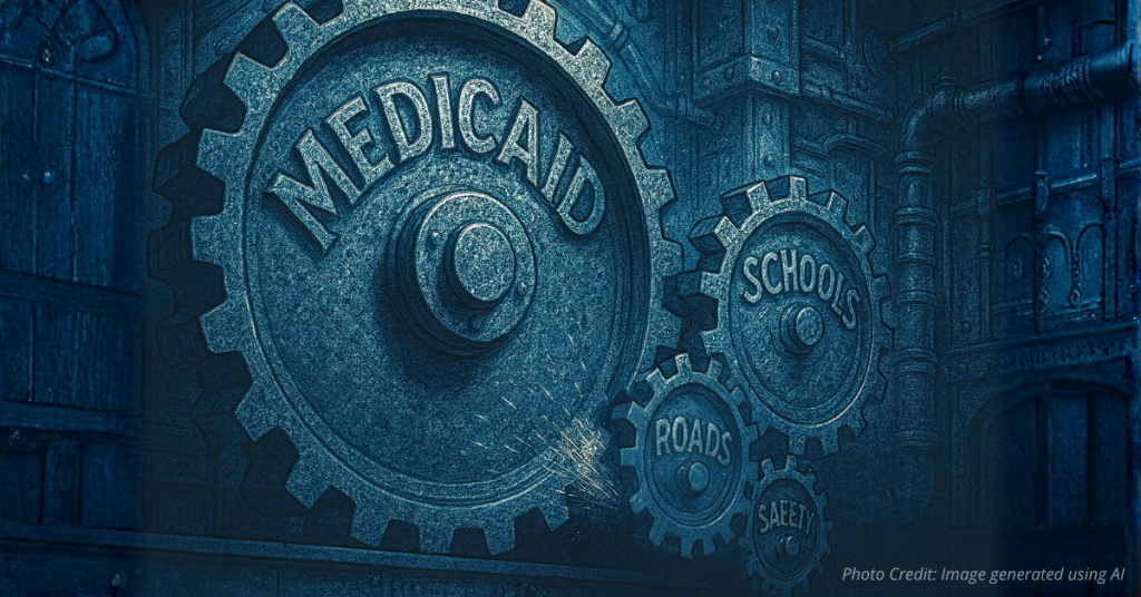 Giant Medicaid gear grinding smaller state budget gears