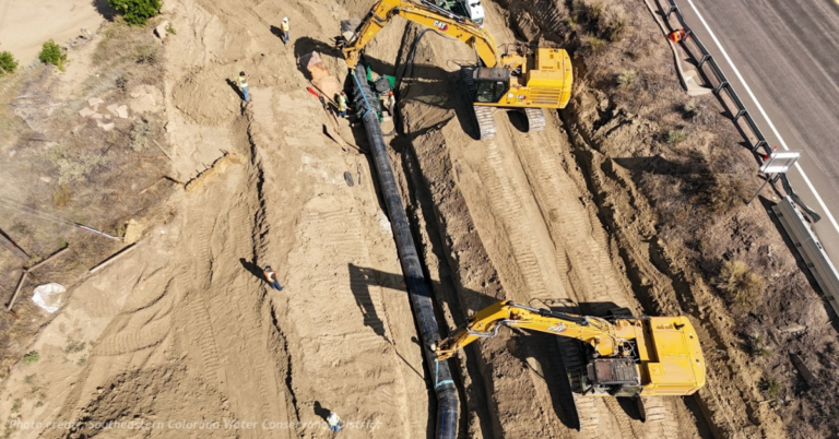 Arkansas Valley Conduit pipeline under construction in southeastern Colorado