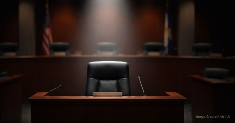 Empty council chair symbolizing unanswered questions and leadership accountability