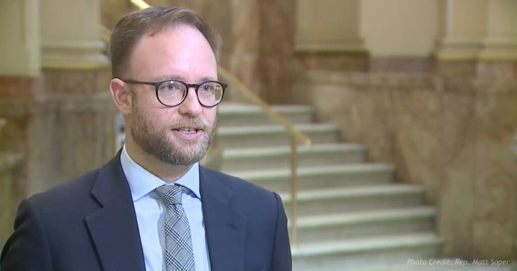 Colorado lawmaker Matt Soper speaks at the Capitol as he warns counties they must have a seat at the table or pay the price