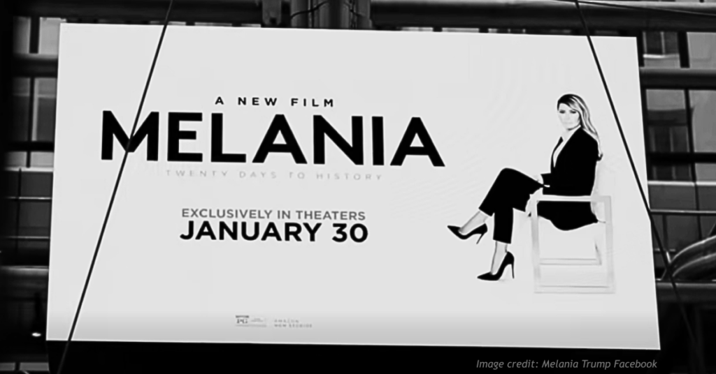 Melania Trump billboard for new film.