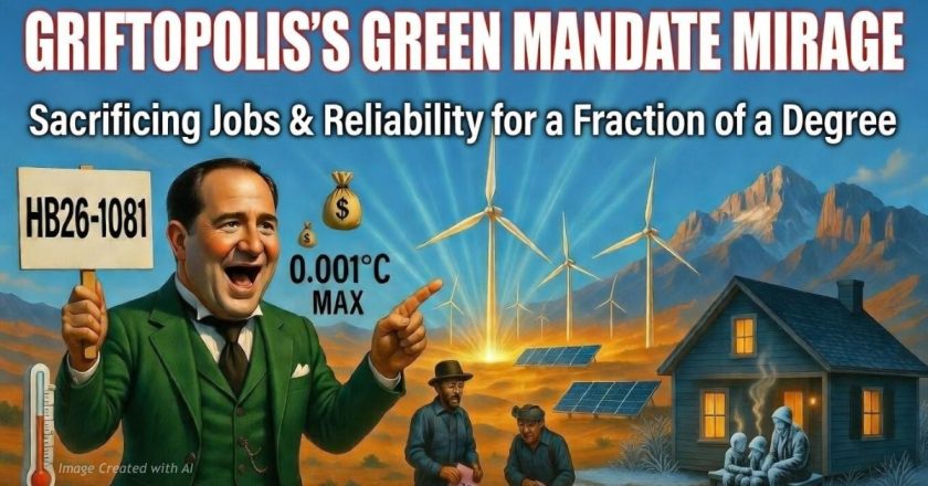 GriftoPolis’s Green Mandate Mirage: Sacrificing Jobs and Reliability for a Fraction of a Degree