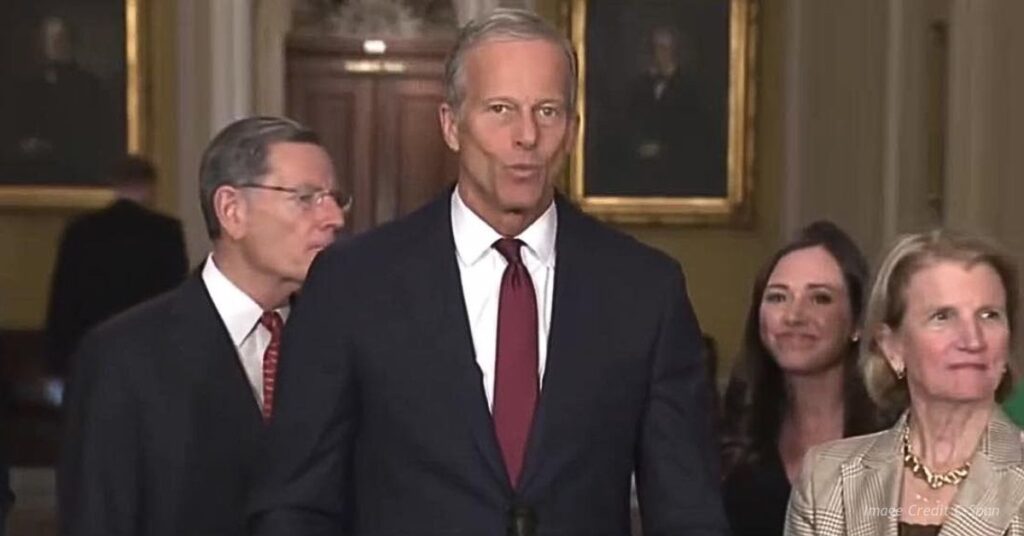 Senate Majority Leader John Thune at press conference regarding Save America Act