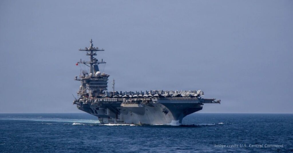 The USS Abraham Lincoln aircraft carrier.