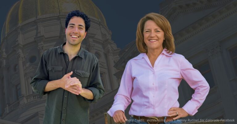 Shannon Bird and Manny Rutinel, Democratic candidates for Colorado's 8th Congressional District