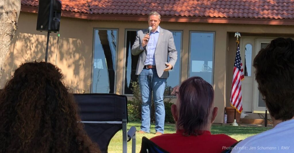 Jeff Hurd speaks at a campaign event in Western Colorado during his 2024 congressional run