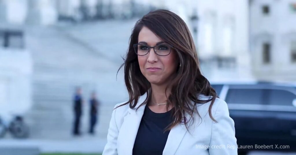 Image of Lauren Boebert screenshot taken from March update.