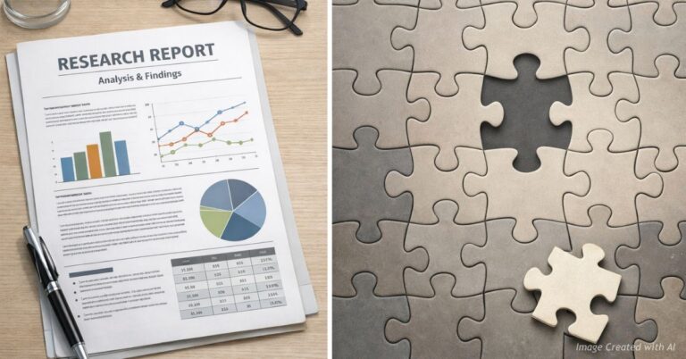 Scientific report with missing puzzle piece representing incomplete public health data