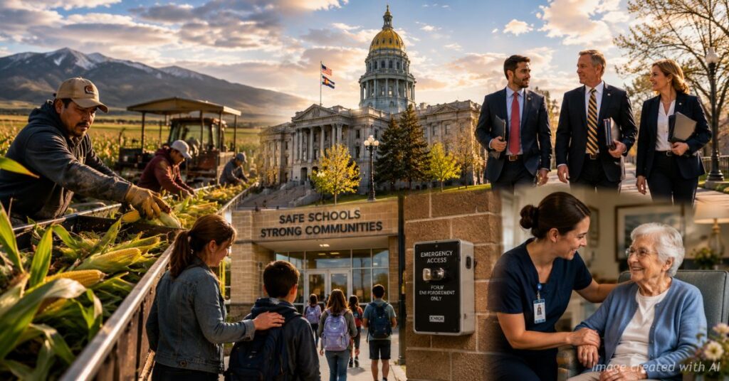 Colorado residents affected by new state laws including farmworkers students lawmakers and seniors.