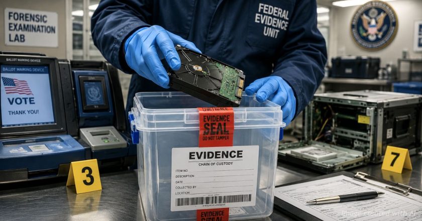 Tina Peters Calls for Federal Action to Preserve Fulton County Election Machines